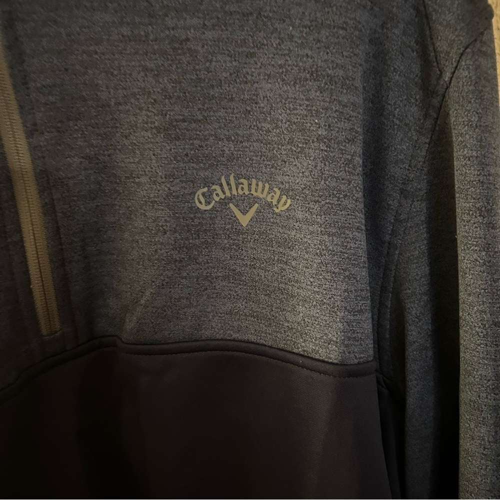 Callaway Mens 1/4 Zip Thermal Performance Pullover Peacoat Heather Size Xl - Picture 3 of 10